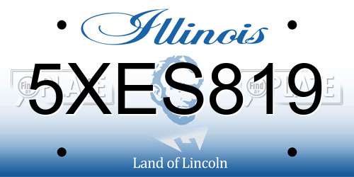 5XES819 Illinois License Plate