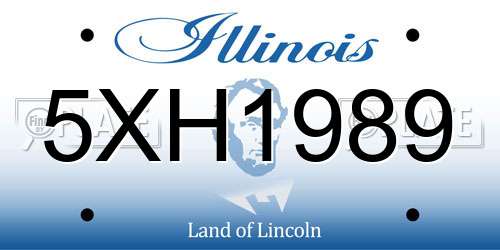 5XH1989 Illinois License Plate
