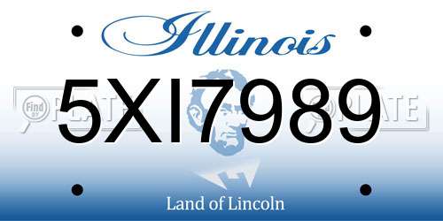 5XI7989 Illinois License Plate