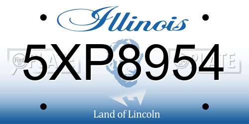 5XP8954 Illinois License Plate