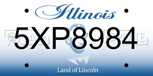 5XP8984 Illinois License Plate