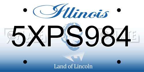 5XPS984 Illinois License Plate