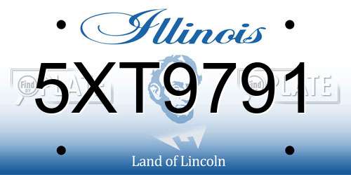 5XT9791 Illinois License Plate