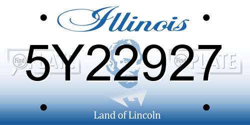 5Y22927 Illinois License Plate