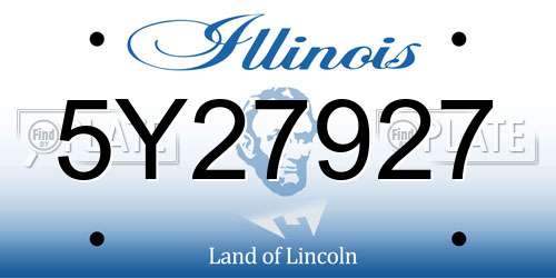 5Y27927 Illinois License Plate