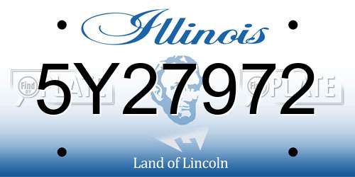 5Y27972 Illinois License Plate