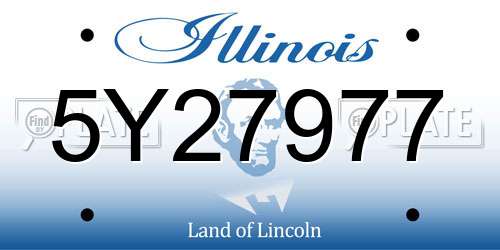 5Y27977 Illinois License Plate