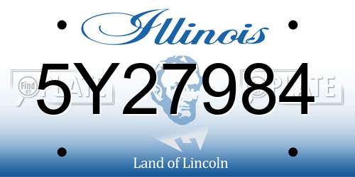 5Y27984 Illinois License Plate