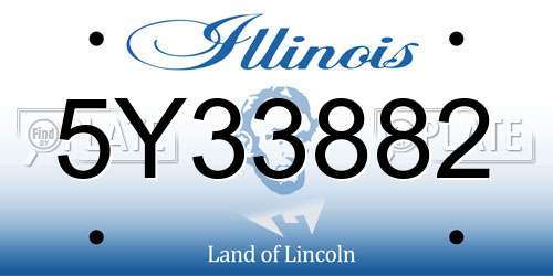 5Y33882 Illinois License Plate