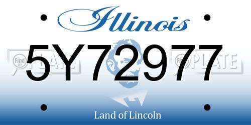 5Y72977 Illinois License Plate