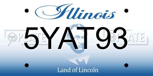 5YAT93 Illinois License Plate