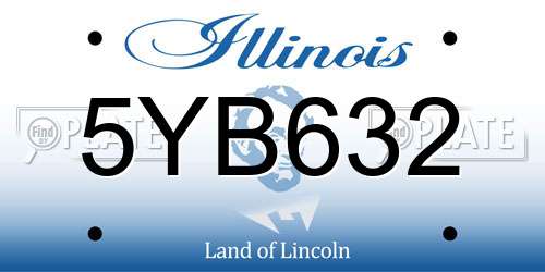 5YB632 Illinois License Plate