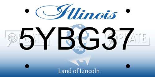 5YBG37 Illinois License Plate