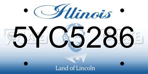 5YC5286 Illinois License Plate