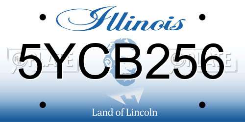 5YCB256 Illinois License Plate