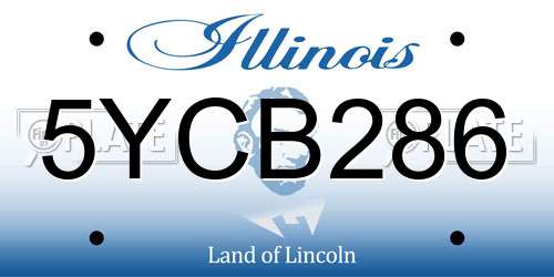 5YCB286 Illinois License Plate