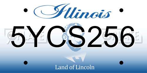 5YCS256 Illinois License Plate
