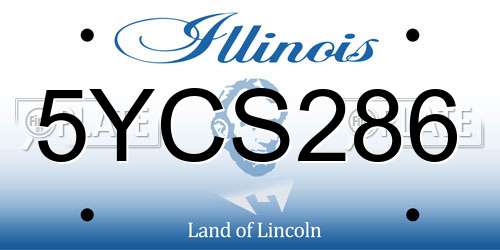 5YCS286 Illinois License Plate