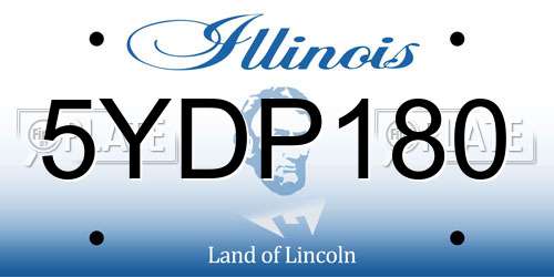5YDP180 Illinois License Plate