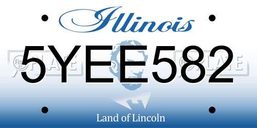 5YEE582 Illinois License Plate