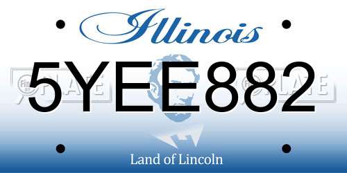 5YEE882 Illinois License Plate