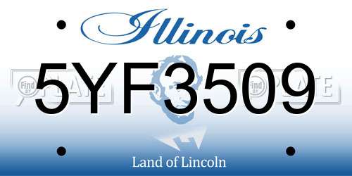 5YF3509 Illinois License Plate