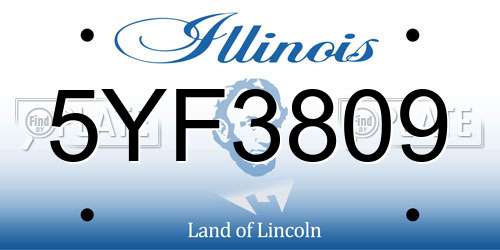 5YF3809 Illinois License Plate