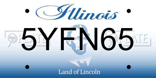 5YFN65 Illinois License Plate