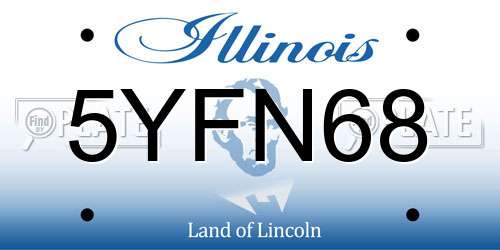 5YFN68 Illinois License Plate