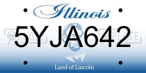 5YJA642 Illinois License Plate