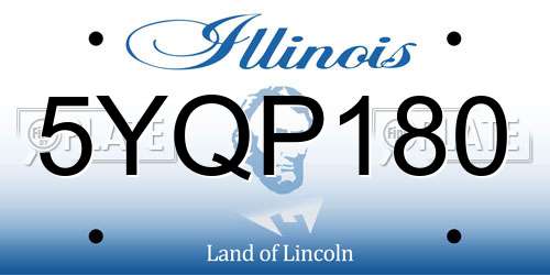 5YQP180 Illinois License Plate