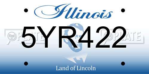 5YR422 Illinois License Plate