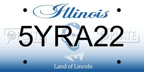 5YRA22 Illinois License Plate