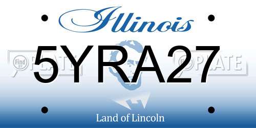 5YRA27 Illinois License Plate