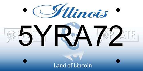 5YRA72 Illinois License Plate