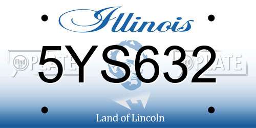 5YS632 Illinois License Plate