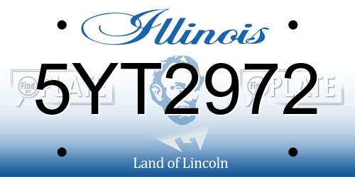 5YT2972 Illinois License Plate