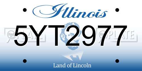 5YT2977 Illinois License Plate