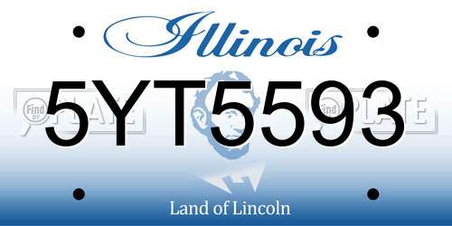 5YT5593 Illinois License Plate