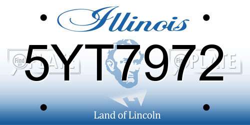 5YT7972 Illinois License Plate