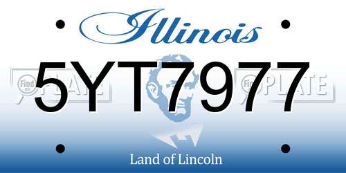 5YT7977 Illinois License Plate