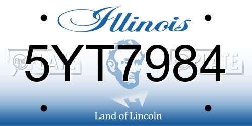5YT7984 Illinois License Plate