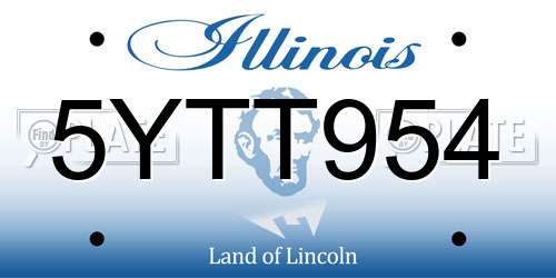 5YTT954 Illinois License Plate