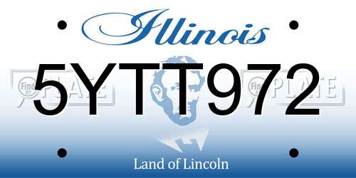 5YTT972 Illinois License Plate
