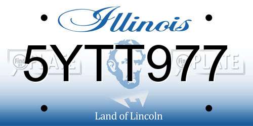 5YTT977 Illinois License Plate