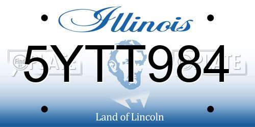 5YTT984 Illinois License Plate