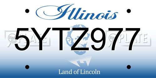 5YTZ977 Illinois License Plate