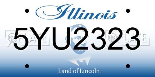5YU2323 Illinois License Plate
