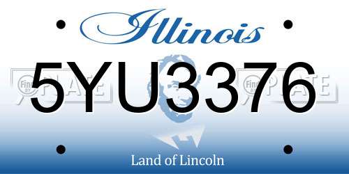 5YU3376 Illinois License Plate