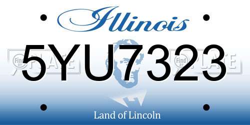 5YU7323 Illinois License Plate